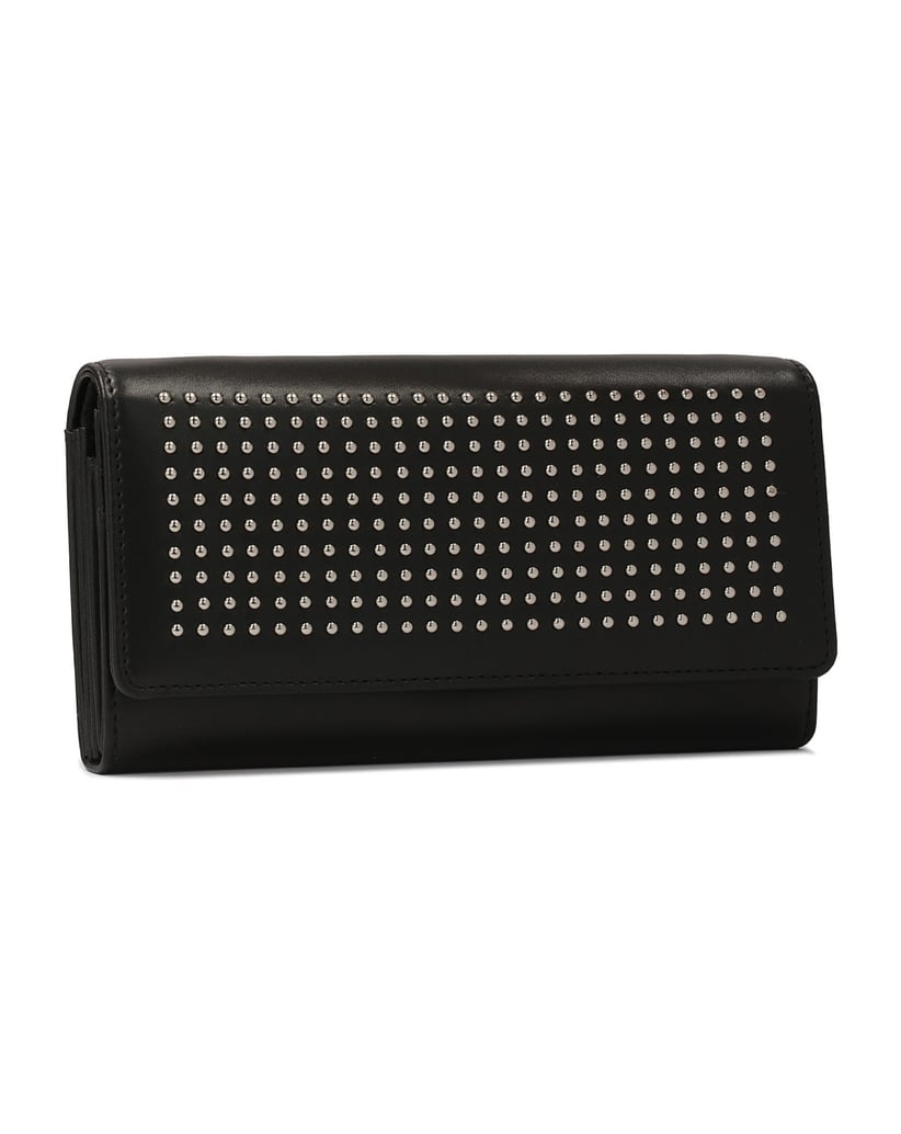 Kazar-Large-leather-wallet-decorated-with-silver-rhinestones-černá