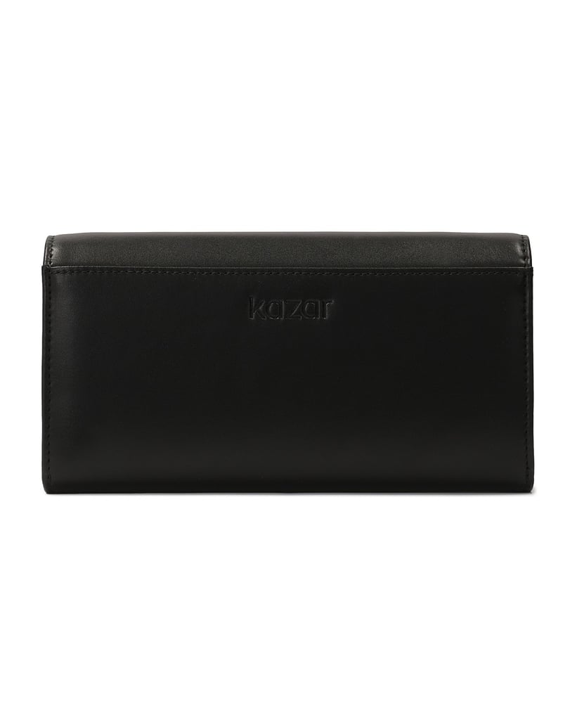 Kazar-Large-leather-wallet-decorated-with-silver-rhinestones-černá