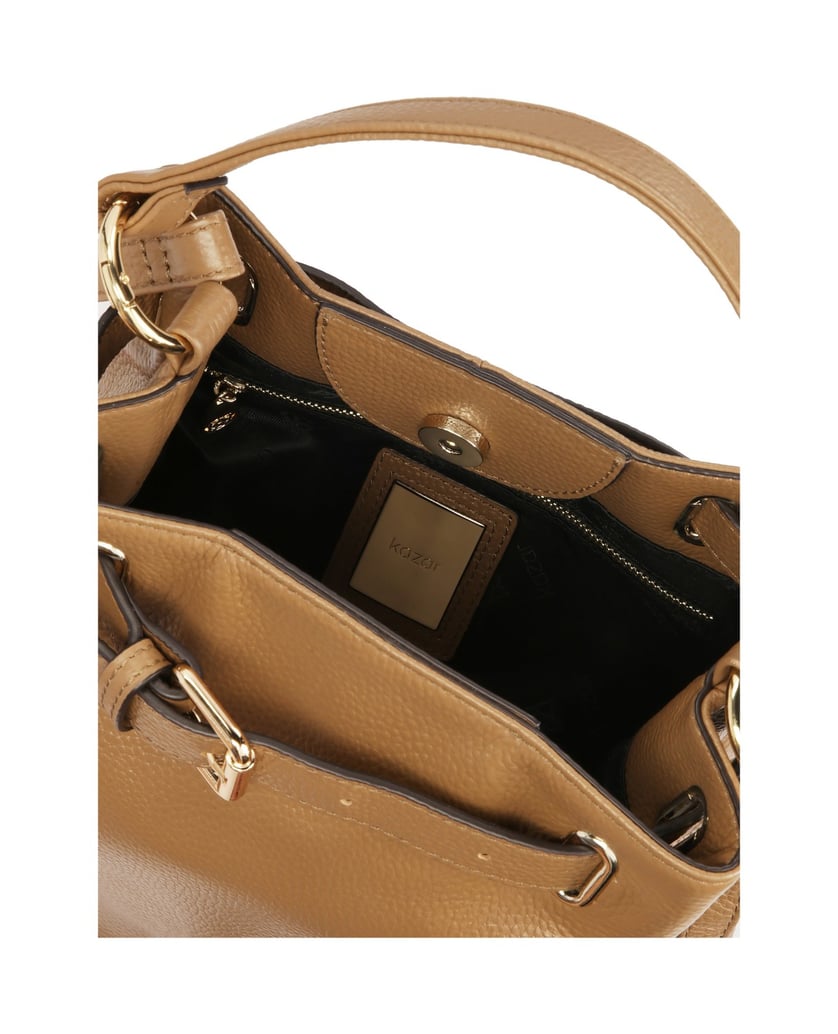 Kazar-Brown-handbag-with-decorative-strap-velbloudí