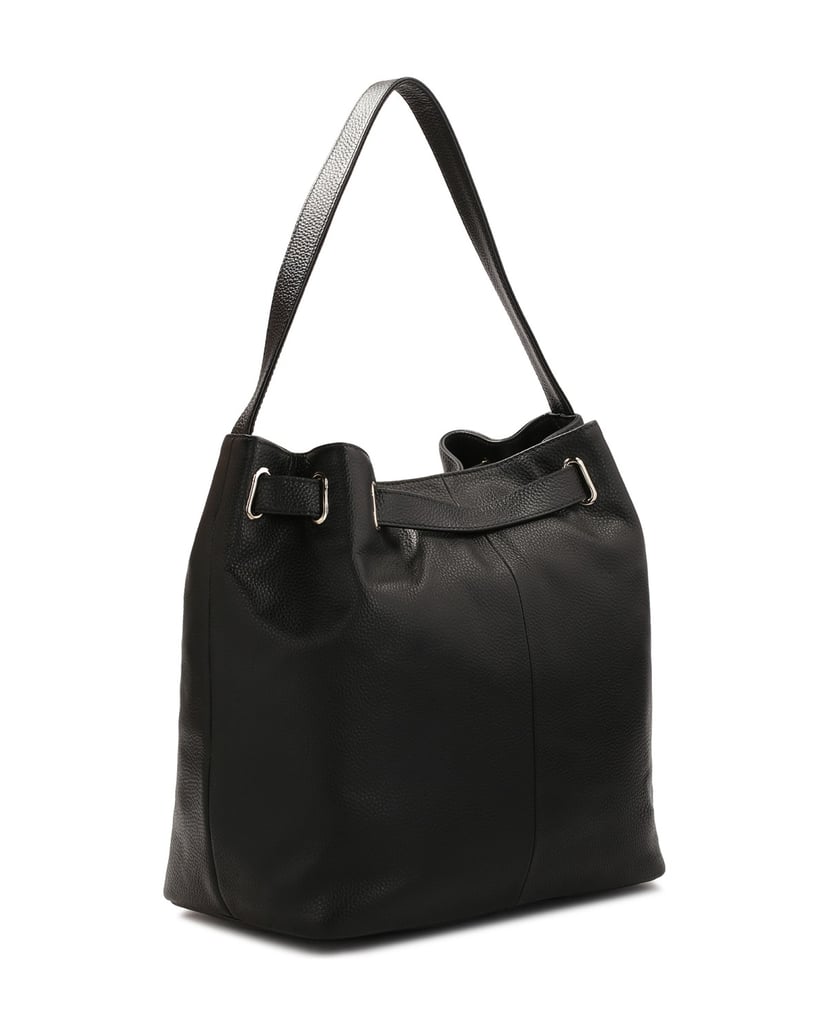 Kazar-Decorated-with-a-strap-black-leather-handbag-čierna
