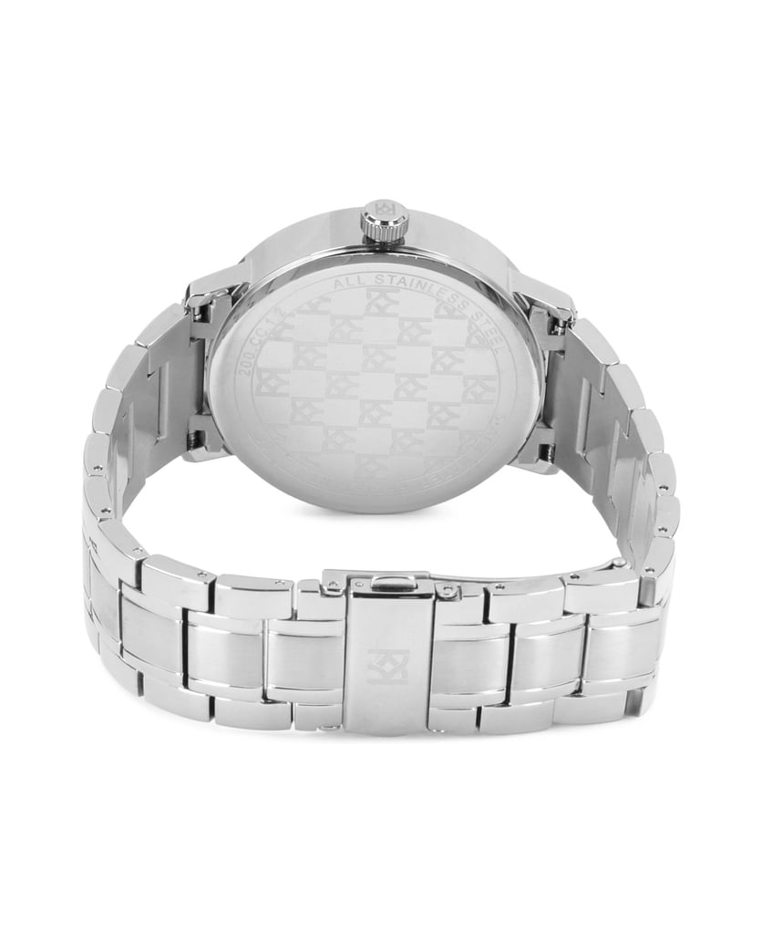 Kazar-Silberne-minimalistische-Uhr-an-einem-Ar-silber