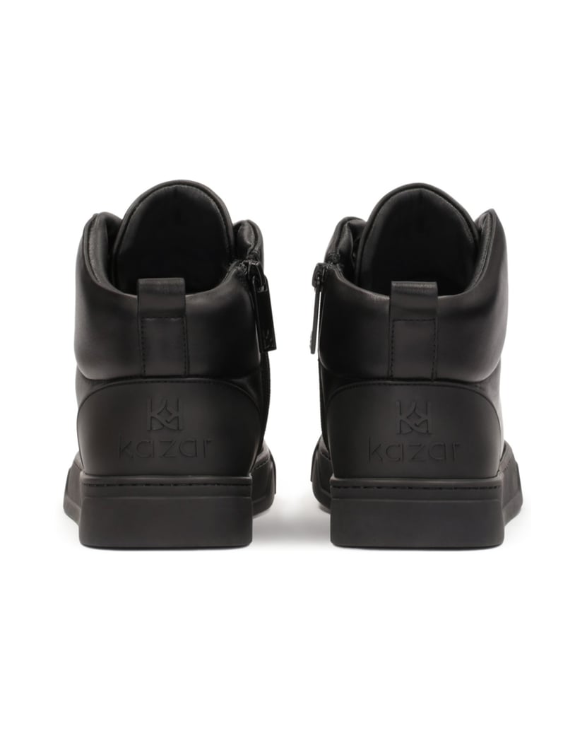 Kazar-Herren-Sneaker-aus-Glattleder-mit-Zehenk-schwarz