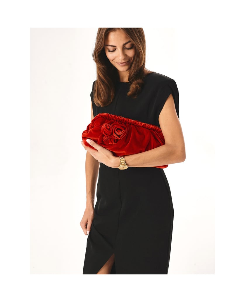 Kazar-Rote-Stoffhandtasche-mit-großen-Blumen-rot