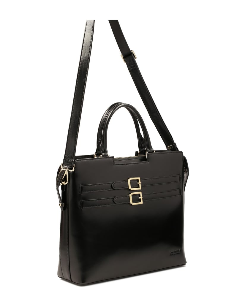 Kazar-Elegant-business-bag-decorated-with-stripes-černá