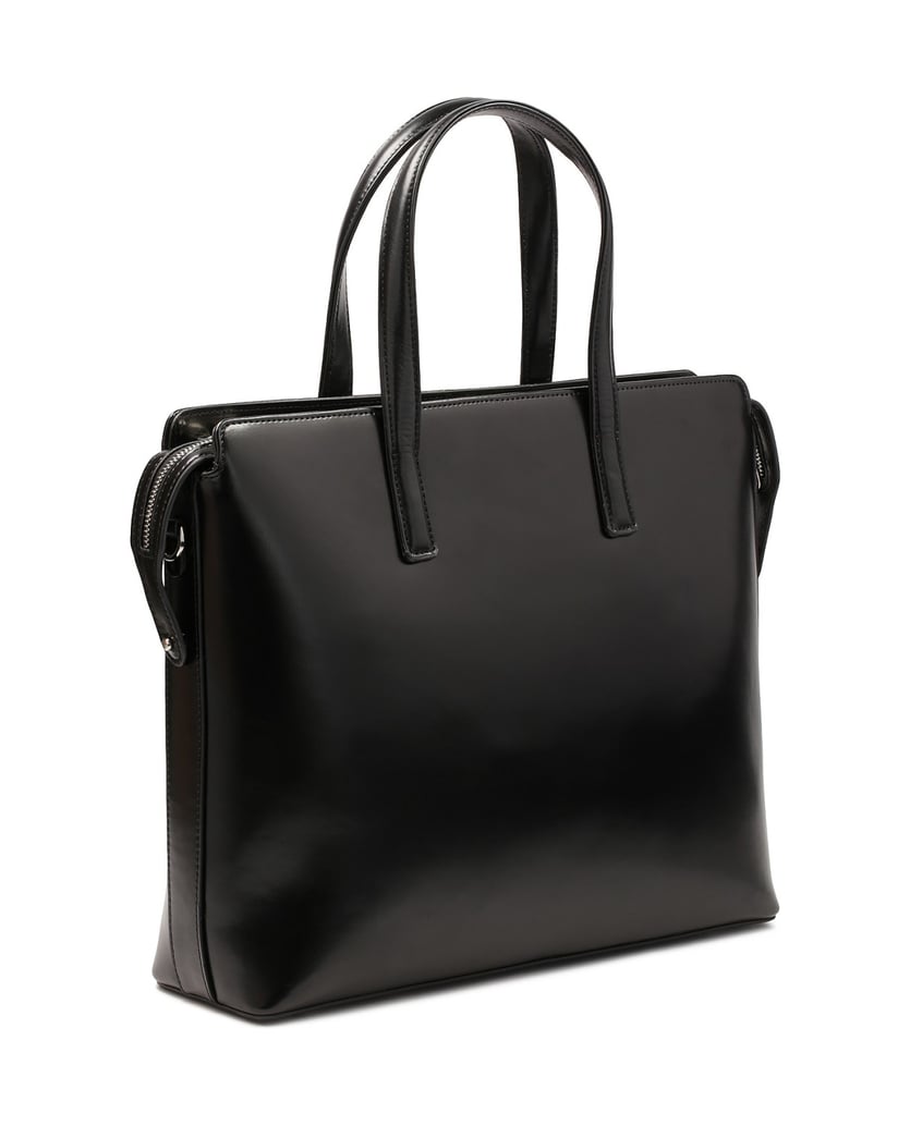 Kazar-Schwarze-Lederhandtasche-im-Business-Sti-schwarz