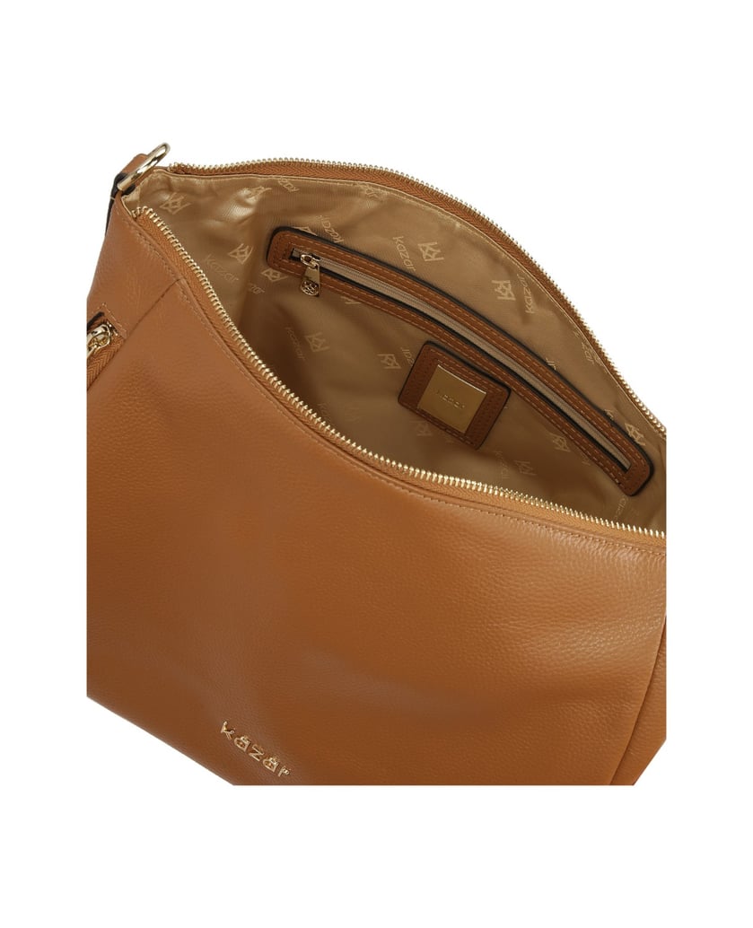 Kazar-Light-brown-handbag-with-detachable-strap-velbloudí