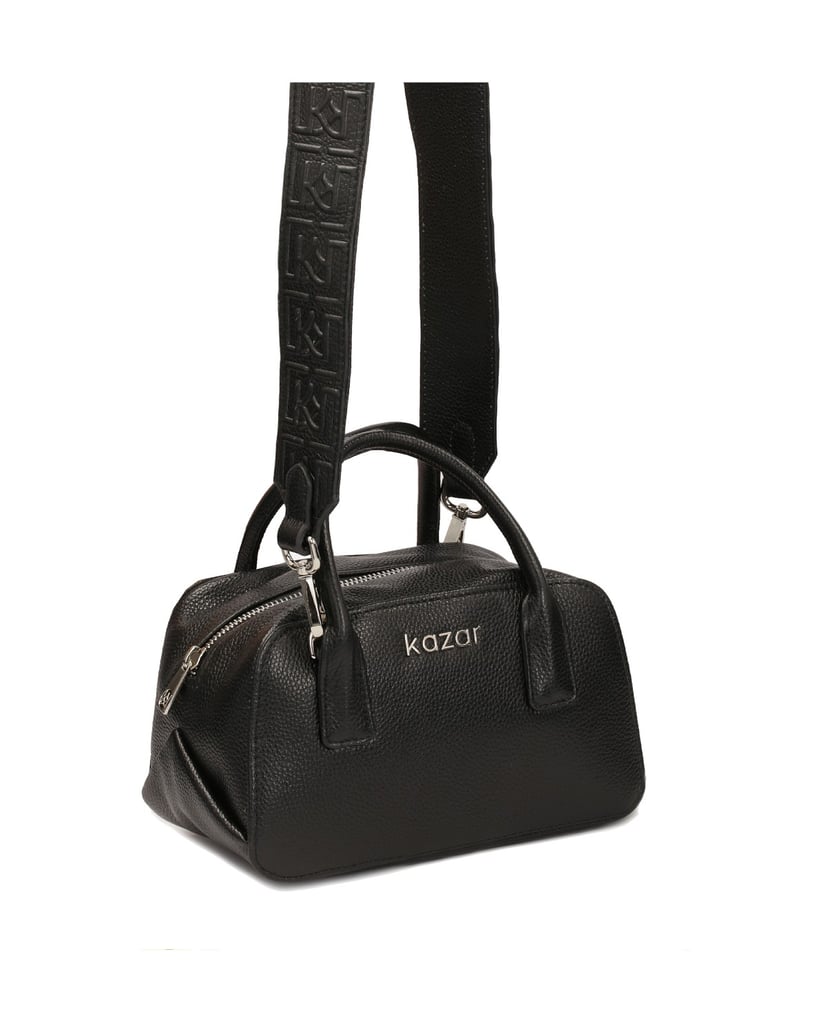Kazar-Black-small-handbag-with-strap-and-handles-černá