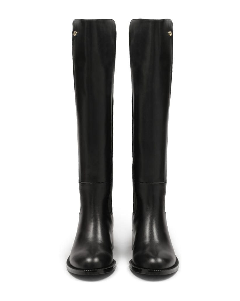 Kazar-Lederstiefel-mit-knittrigem-Schaft-zum-H-schwarz