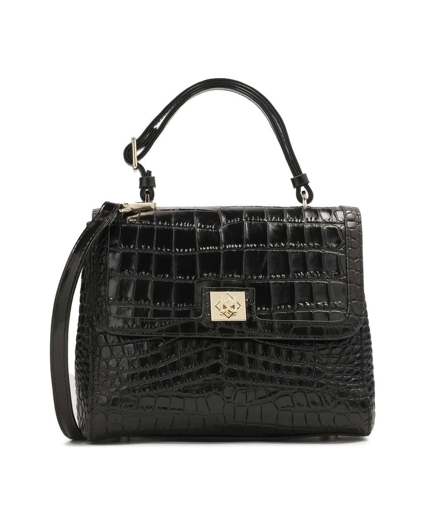 Kazar-Schwarze-Kofferraumtasche-aus-geprägtem-schwarz