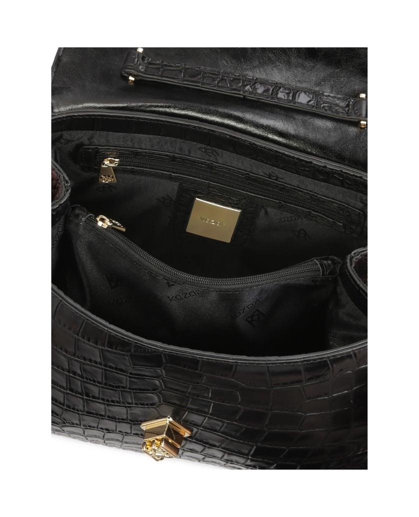 Kazar-Schwarze-Kofferraumtasche-aus-geprägtem-schwarz