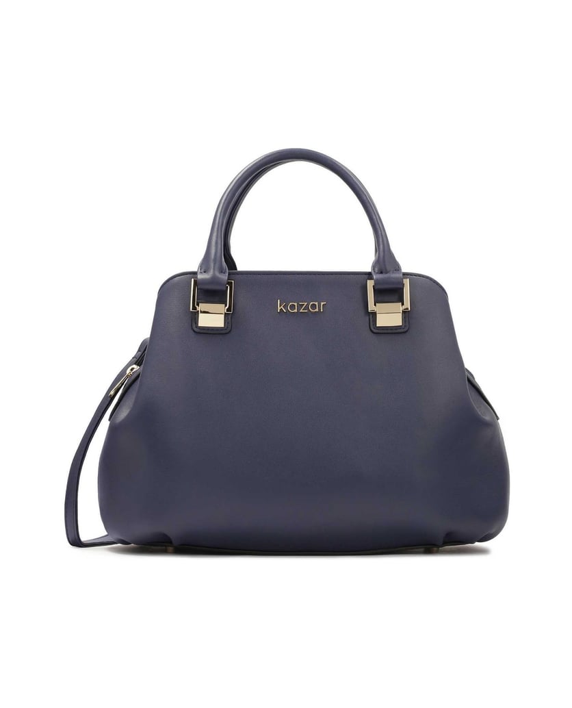 Kazar-Navy-blue-leather-handbag-with-hand-grips-tmavě-modrá
