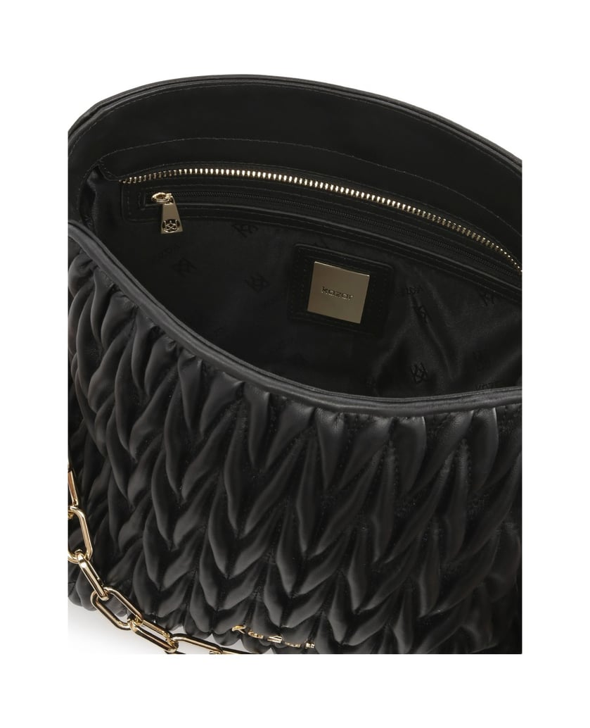 Kazar-Gesteppte-schwarze-Handtasche-mit-Kette-schwarz