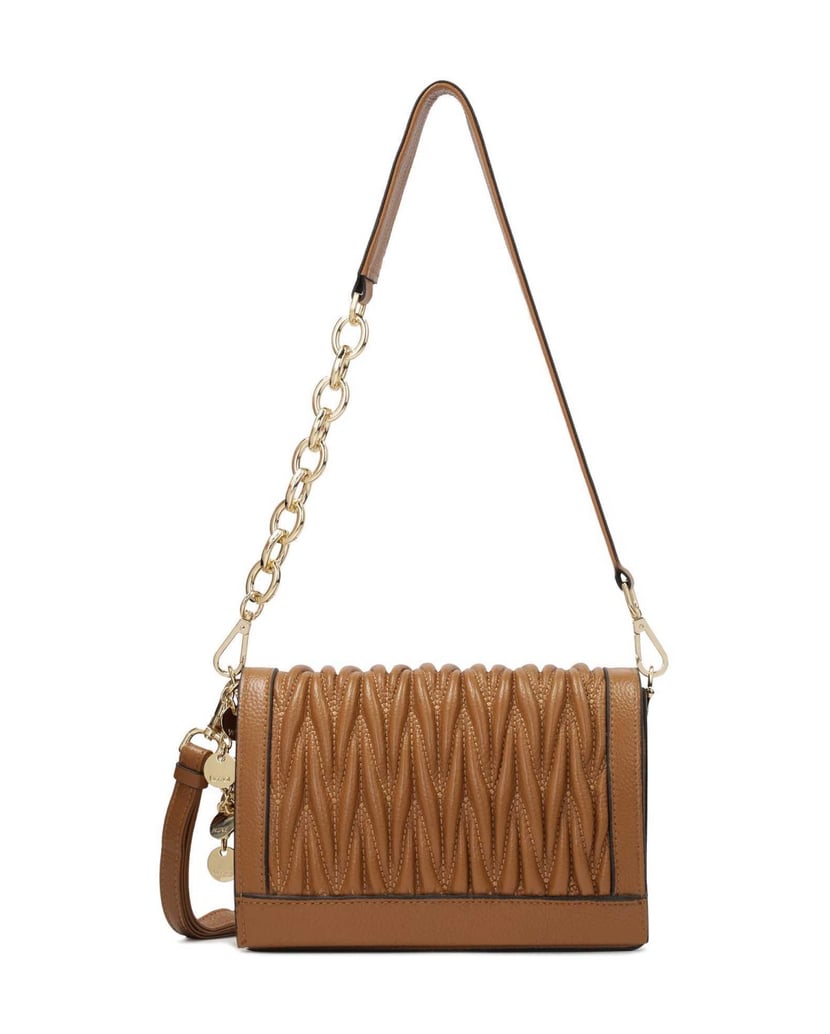 Kazar-Leather-handbag-with-quilted-flap-and-two-straps-ťavia