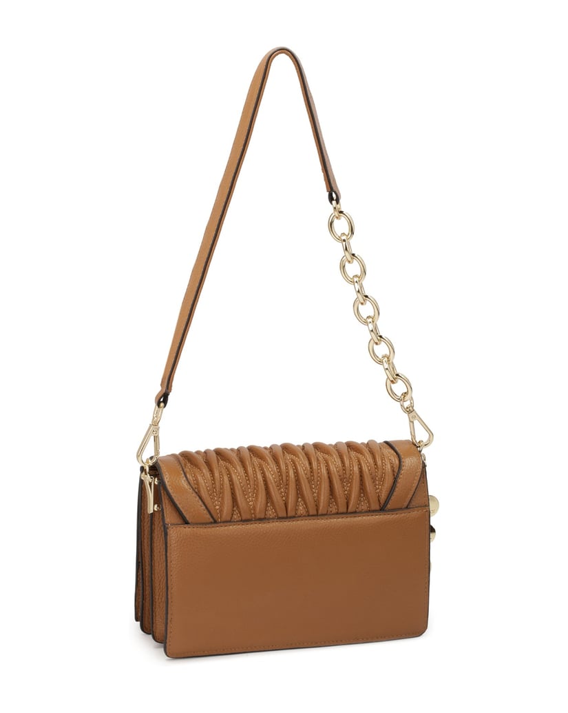 Kazar-Leather-handbag-with-quilted-flap-and-two-straps-ťavia