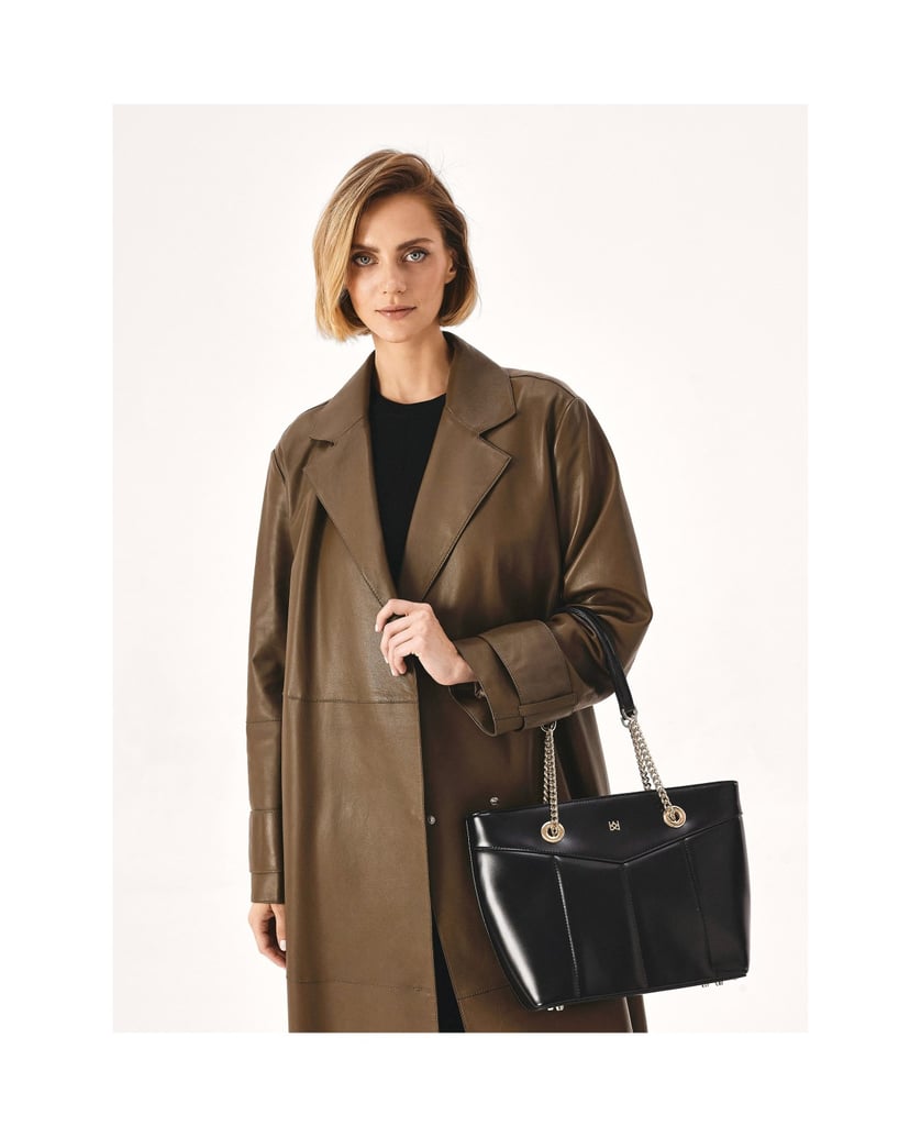 Kazar-Black-handbag-with-long-shoulder-handles-černá