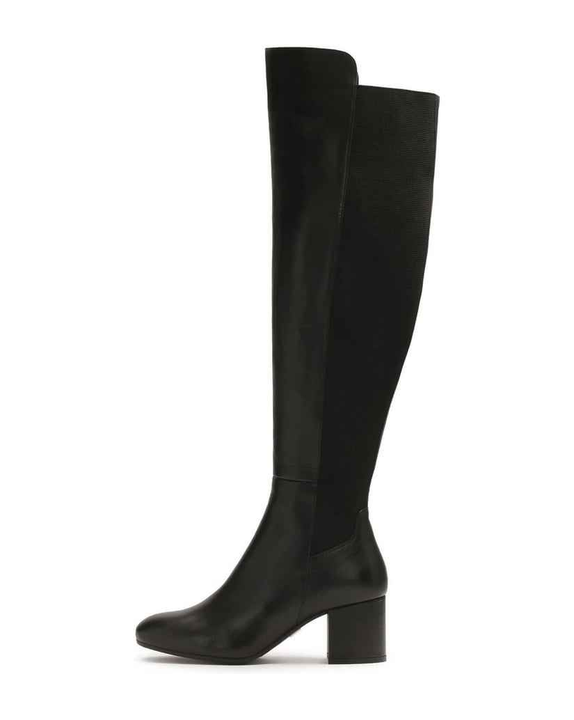 Kazar-Black-heeled-boots-with-elastic-inserts-čierna