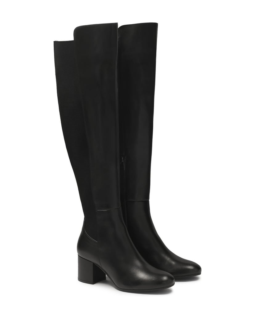 Kazar-Black-heeled-boots-with-elastic-inserts-čierna