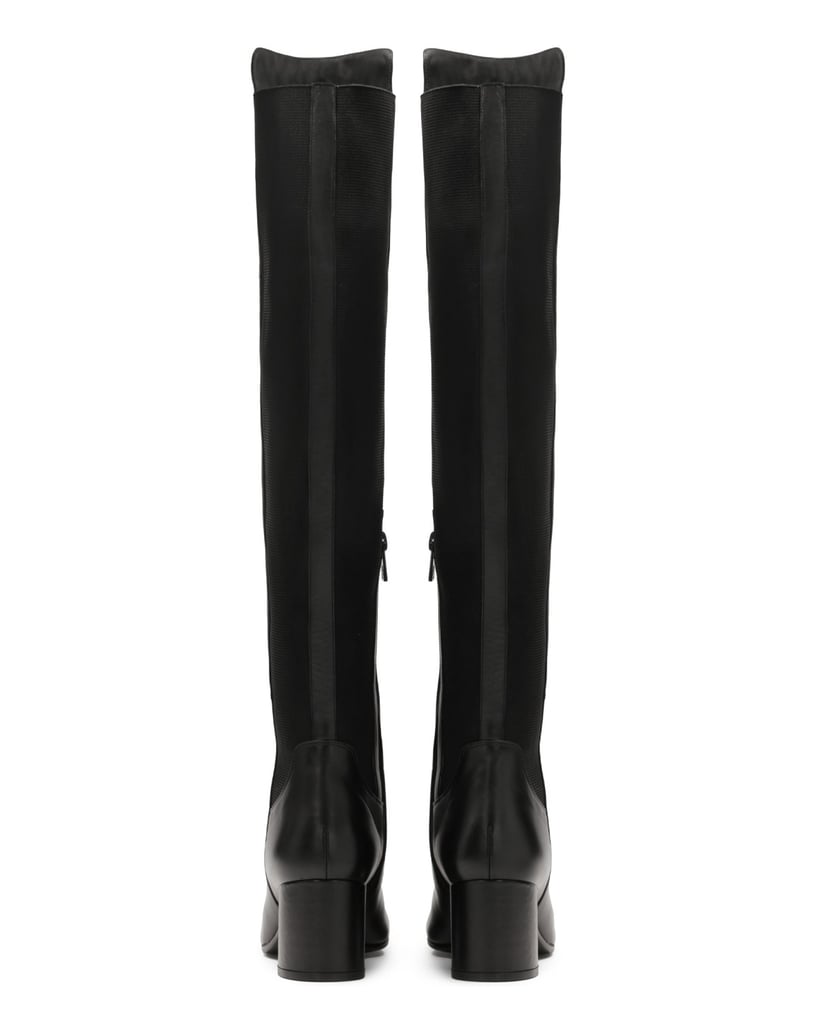 Kazar-Black-heeled-boots-with-elastic-inserts-čierna
