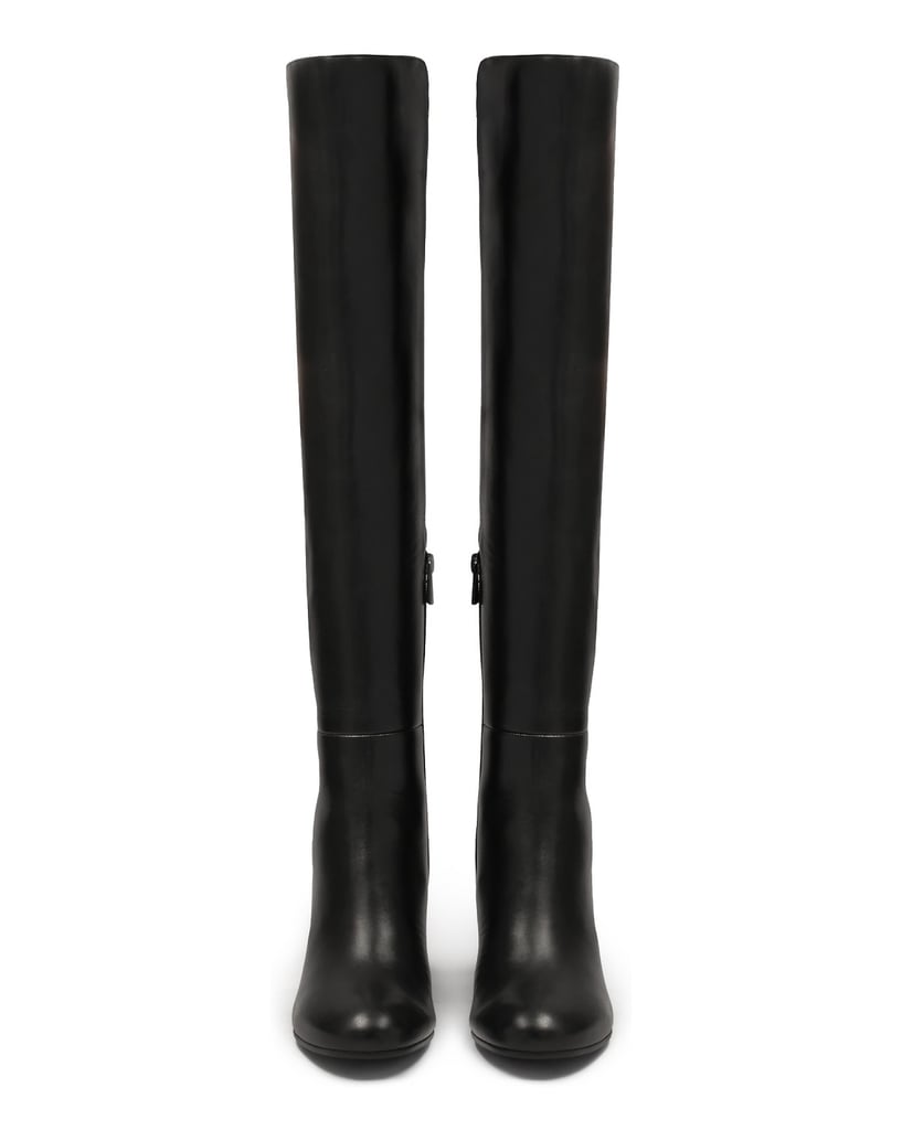 Kazar-Black-heeled-boots-with-elastic-inserts-čierna