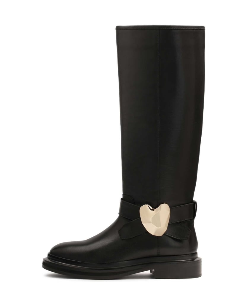 Kazar-Schwarze-Stiefel-mit-flacher-Sohle-und-S-schwarz