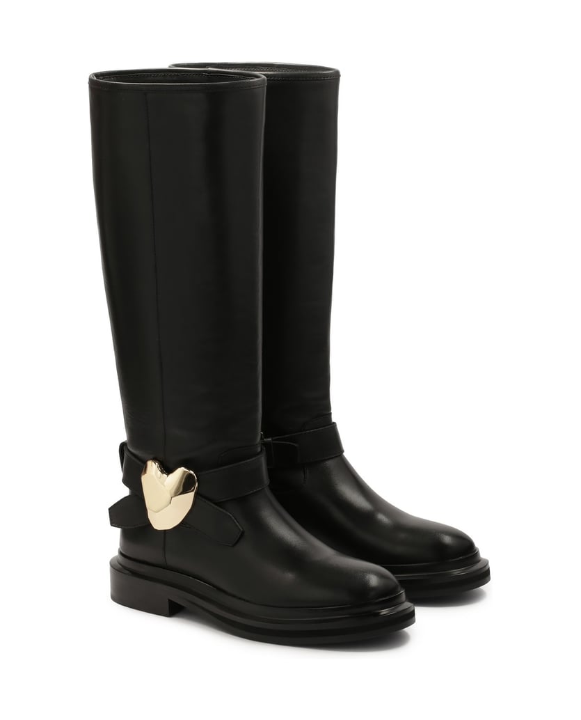 Kazar-Schwarze-Stiefel-mit-flacher-Sohle-und-S-schwarz