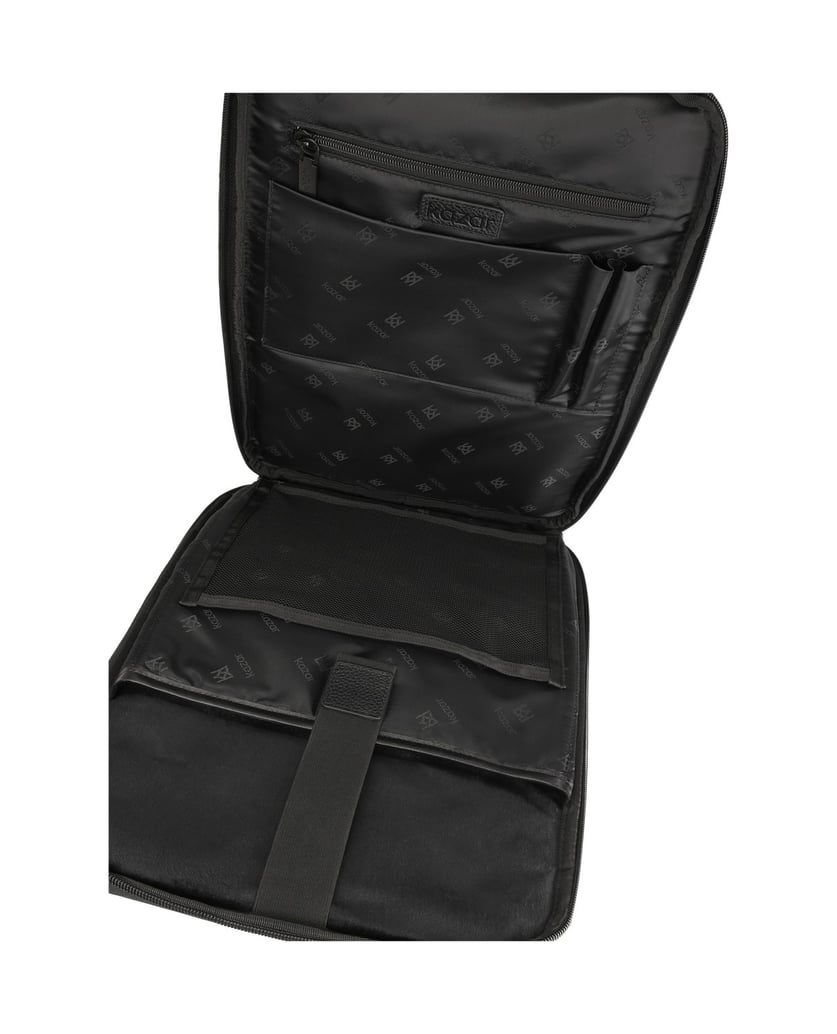 Kazar-Schwarzer-Lederrucksack-mit-Laptopfach-schwarz