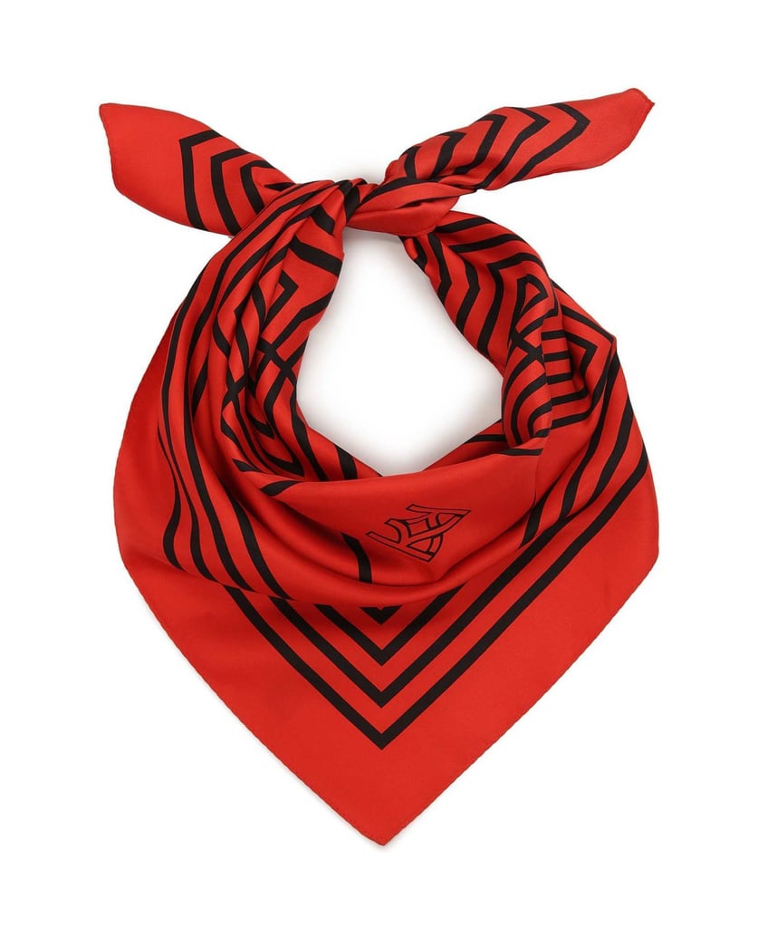 Kazar-Roter-Seidenschal-mit-KAZAR-Monogramm-rot