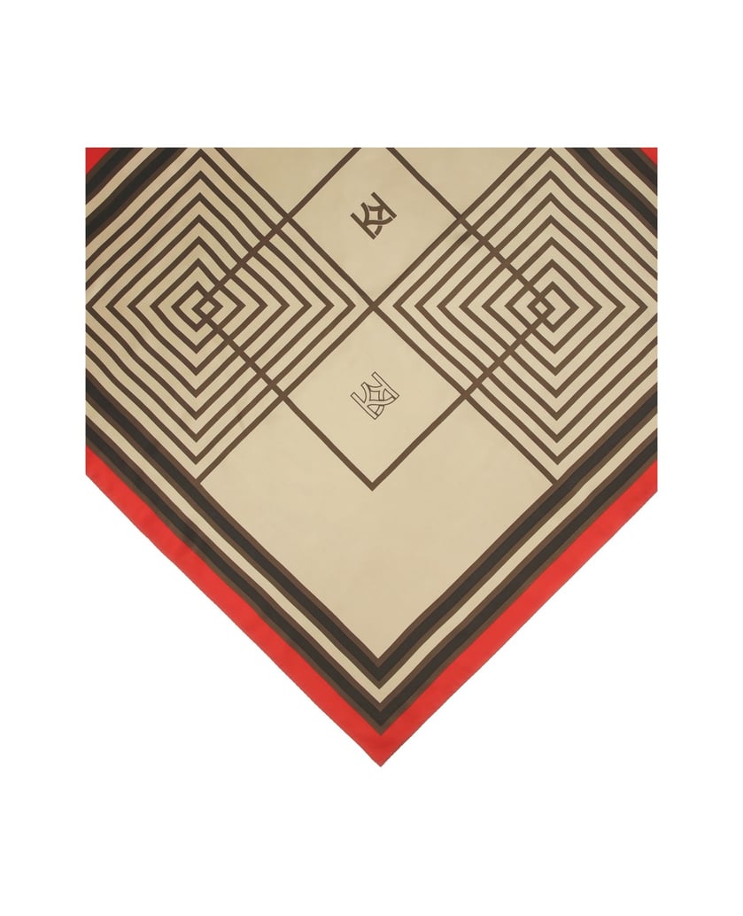 Kazar-Beige-und-brauner-Seidenschal-beige