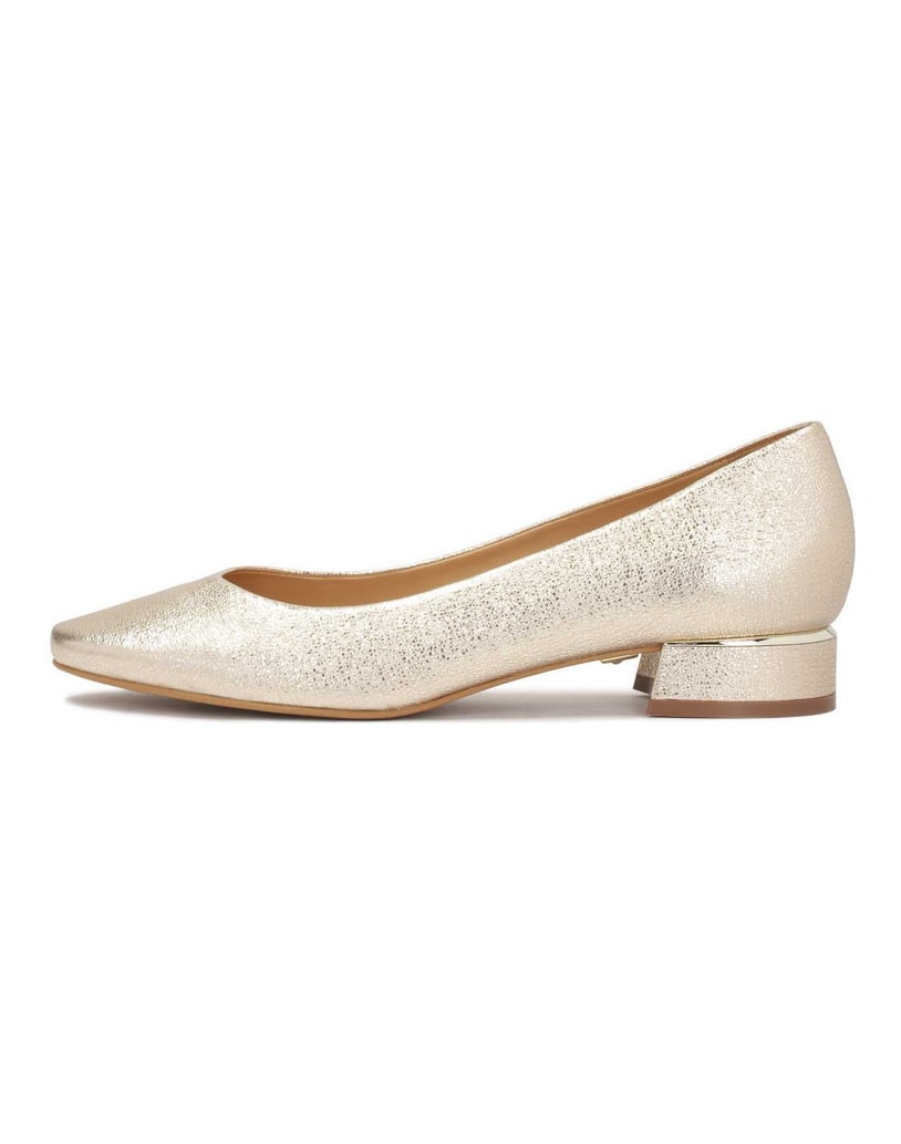 Kazar-Low-pumps-for-gold-metallic-leather-zlatá