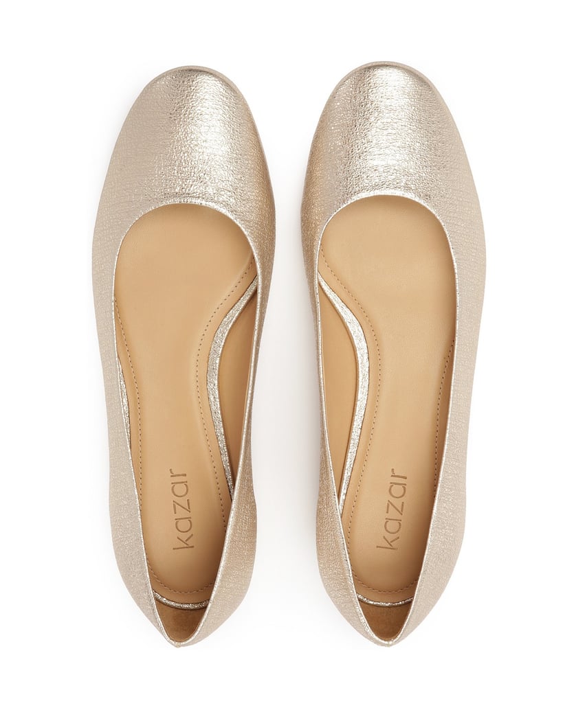 Kazar-Low-pumps-for-gold-metallic-leather-zlatá