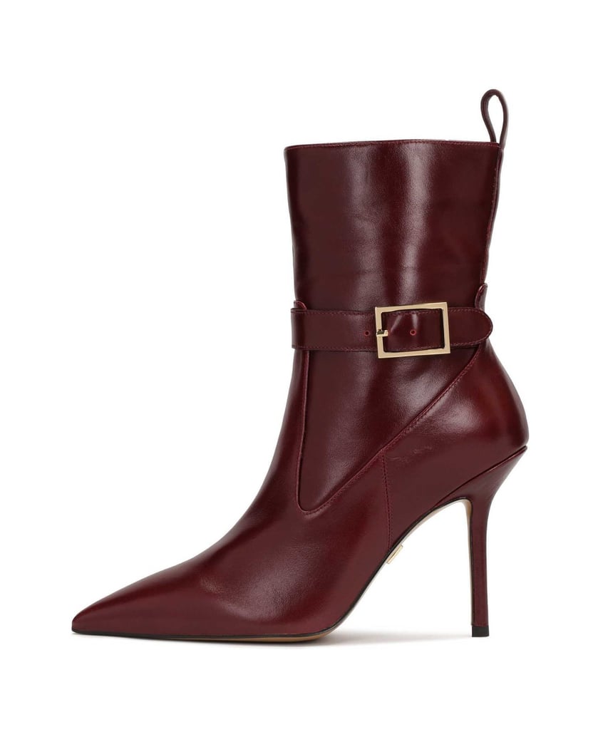 Kazar-Maroon-boots-with-pointed-toes-červená