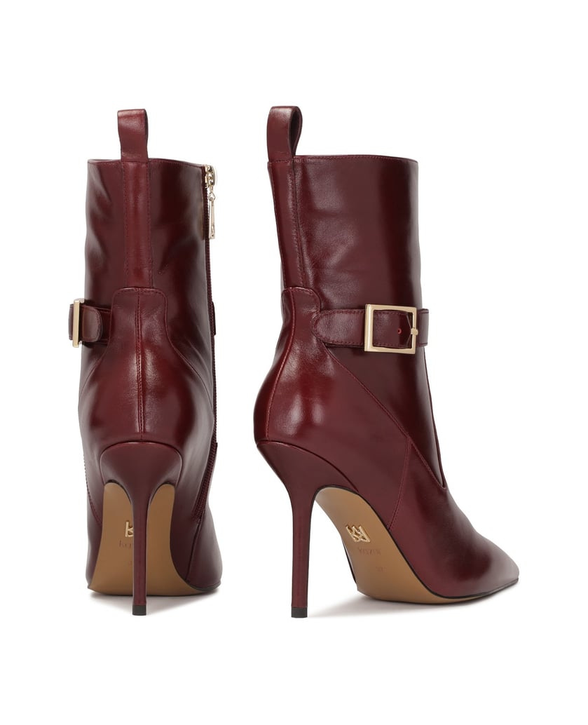Kazar-Maroon-boots-with-pointed-toes-červená