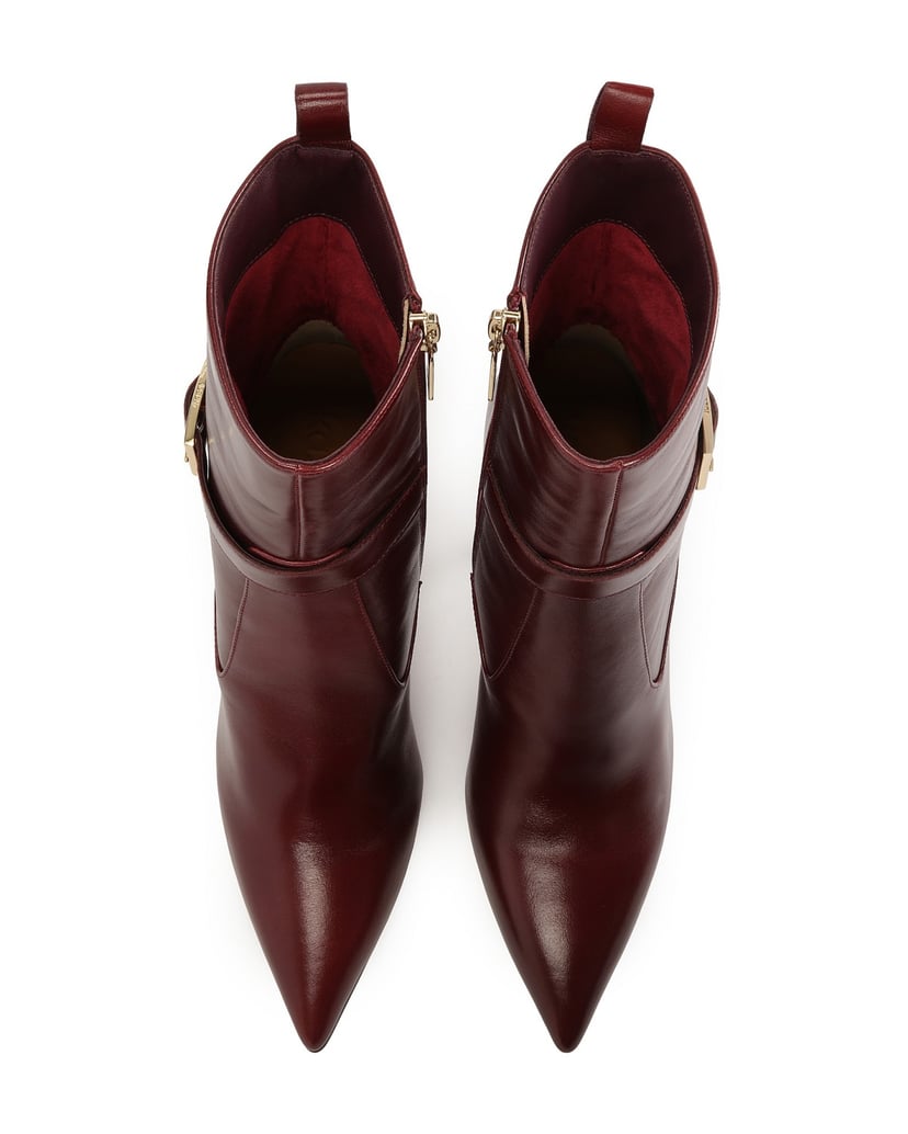 Kazar-Maroon-boots-with-pointed-toes-červená