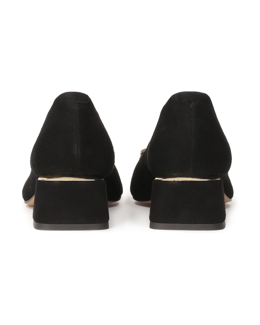 Kazar-Black-suede-low-heeled-pumps-černá