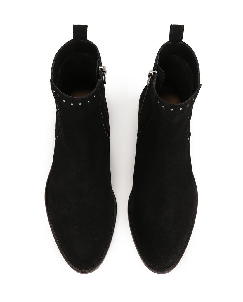 Kazar-Suede-boots-with-flat-sole-čierna