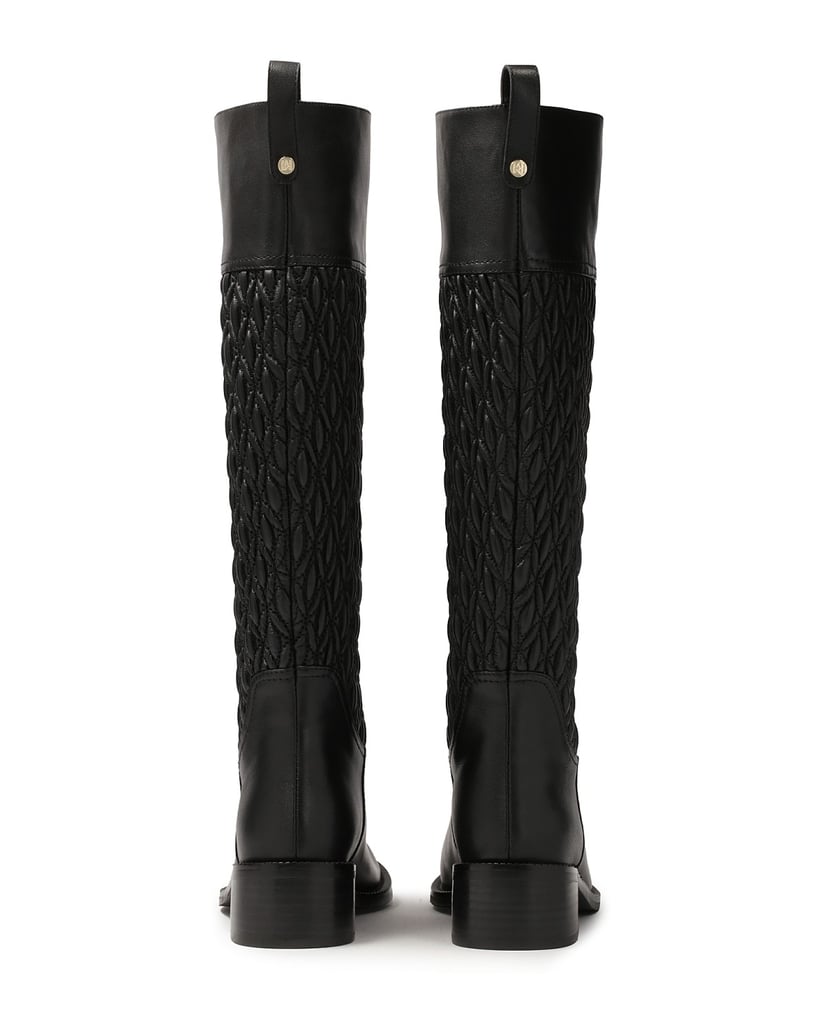 Kazar-Schlupfstiefel-mit-originellem,-geknitte-schwarz