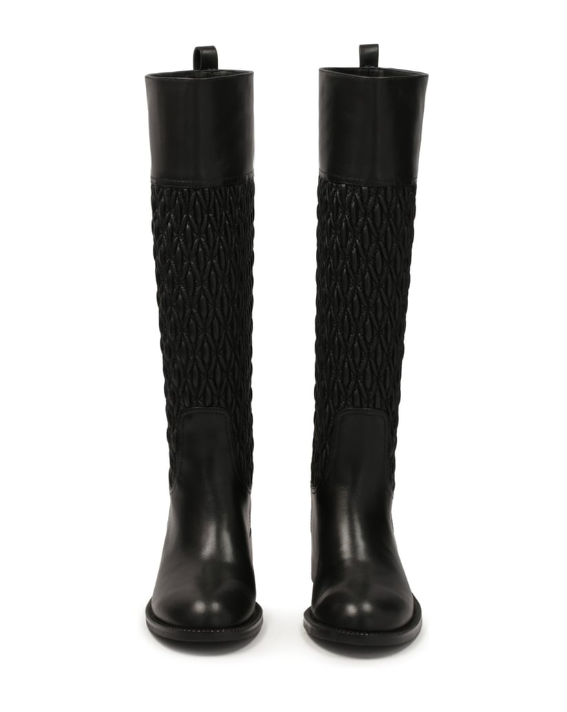 Kazar-Schlupfstiefel-mit-originellem,-geknitte-schwarz