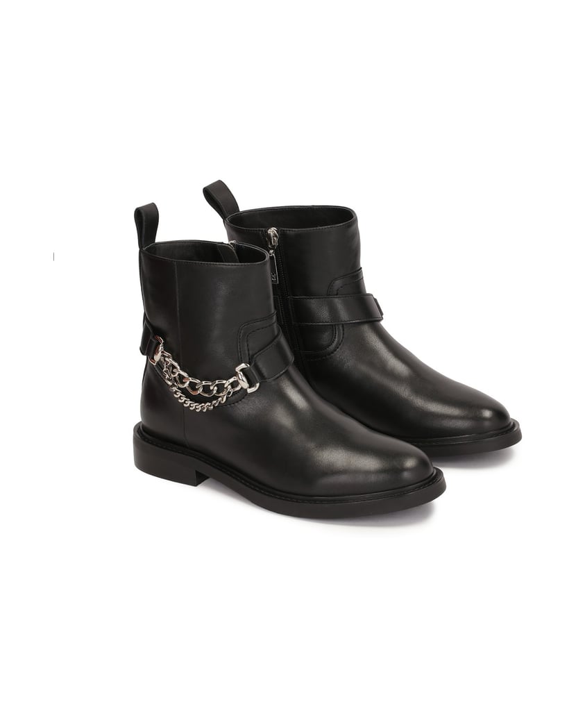 Kazar-Flache-Stiefel-mit-Reißverschluss,-verzi-schwarz