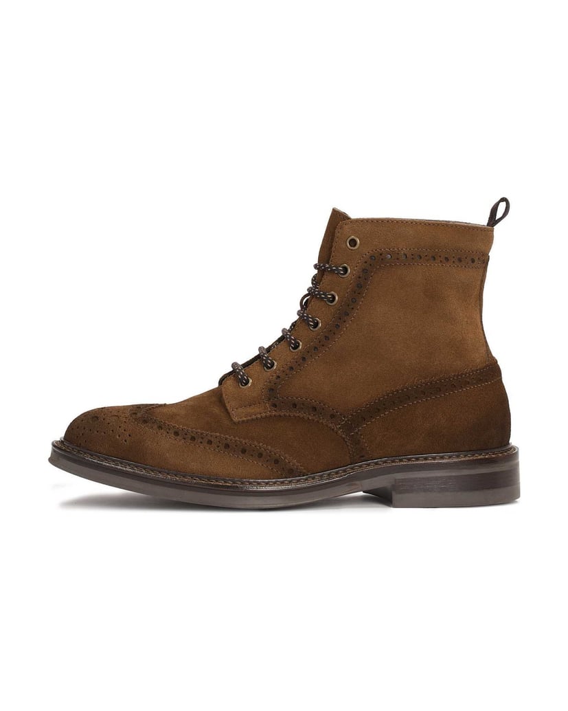 Kazar-Verzierte-Wildlederstiefel-mit-Schnürung-braun