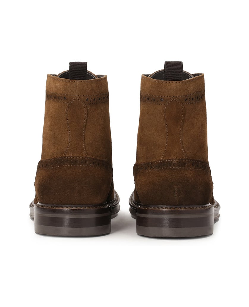 Kazar-Verzierte-Wildlederstiefel-mit-Schnürung-braun