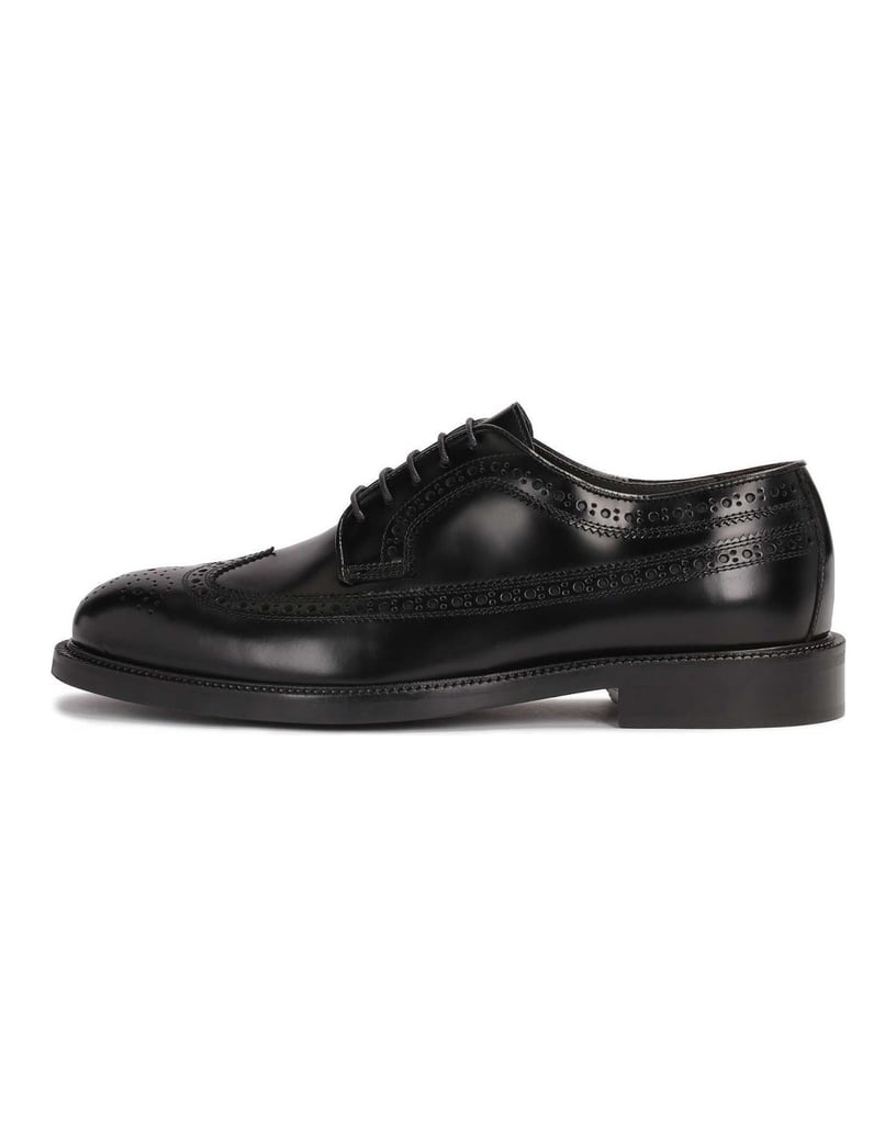 Kazar-Black-brogues-on-a-leather-sole-černá