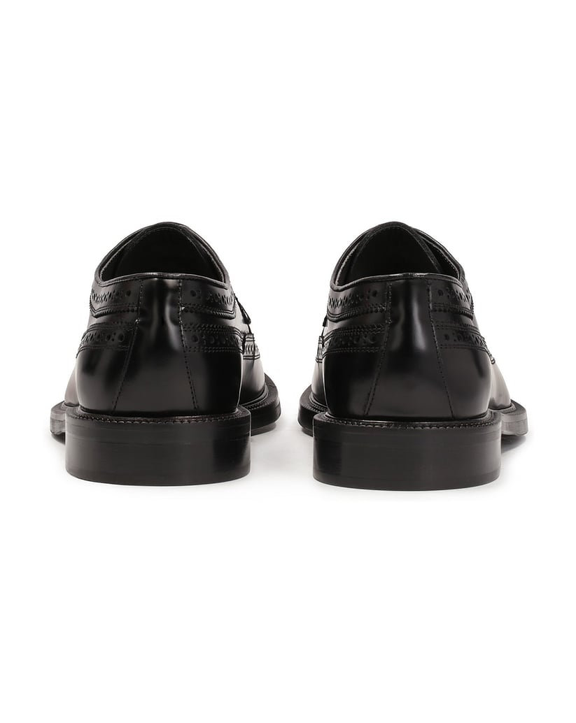Kazar-Black-brogues-on-a-leather-sole-černá