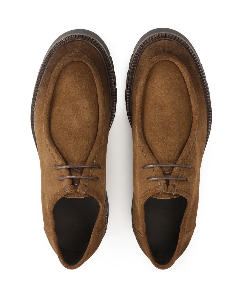 Kazar-Braune-Wildlederhalbschuhe-mit-kurzer-Bi-braun