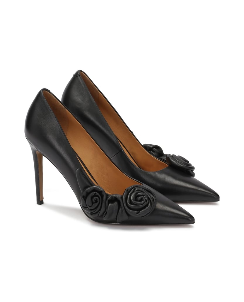 Kazar-Schwarze-Lederstilettos-mit-Rosen-schwarz