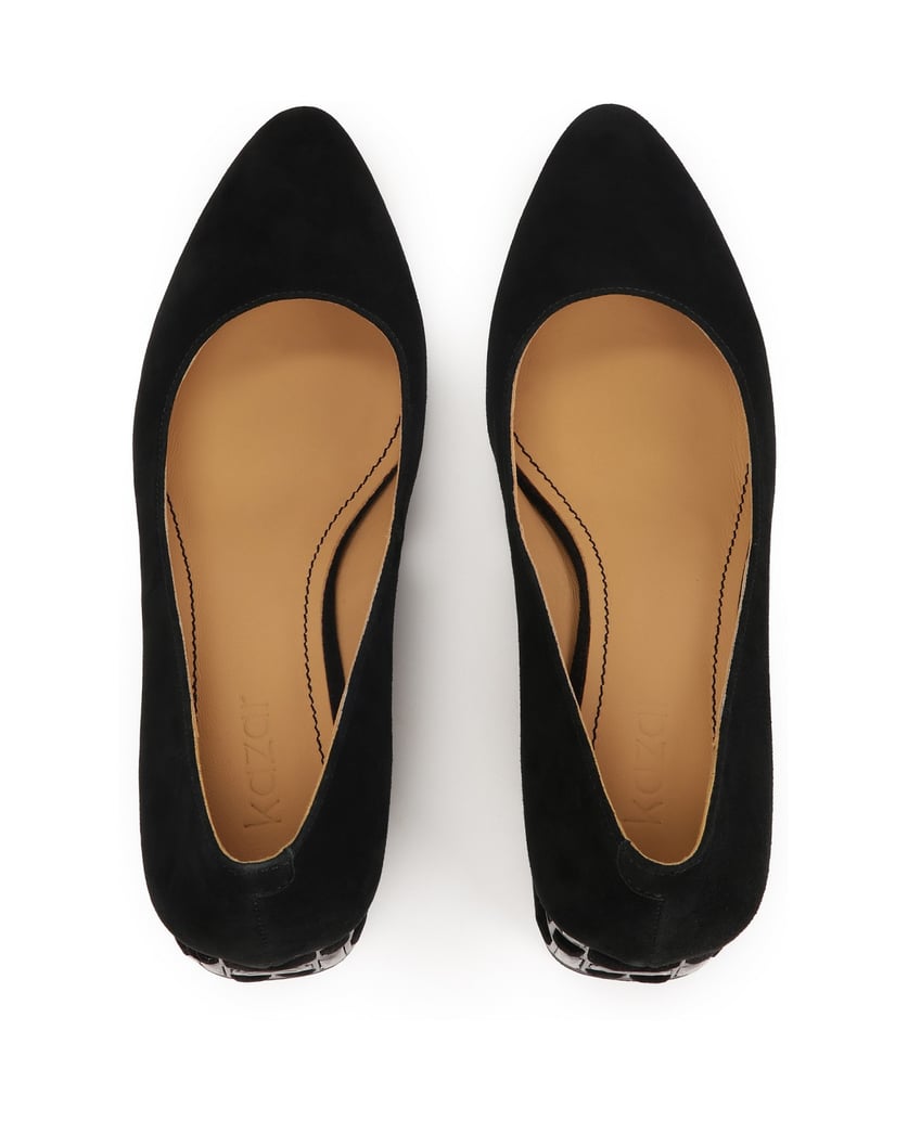 Kazar-Niedrige-Pumps-aus-Wildleder-mit-verzier-schwarz