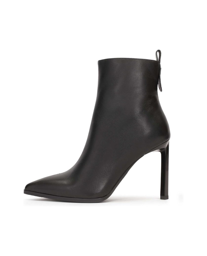 Kazar-Black-leather-boots-with-a-slender-heel-čierna