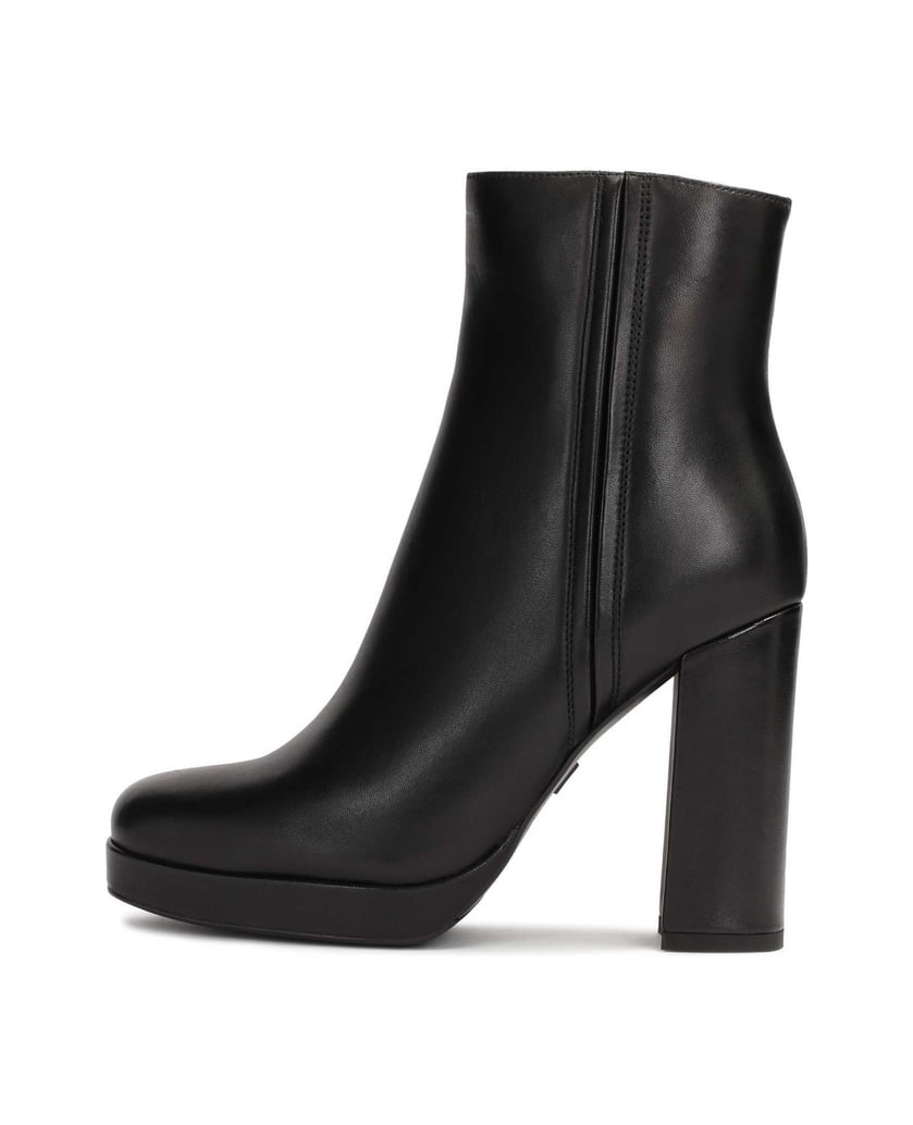 Kazar-Klassische-Lederstiefel-mit-Absatz-schwarz