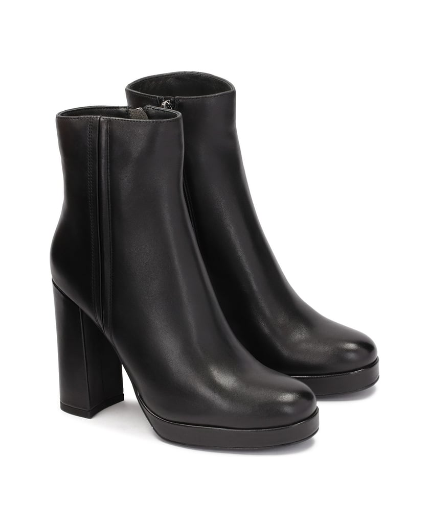 Kazar-Klassische-Lederstiefel-mit-Absatz-schwarz