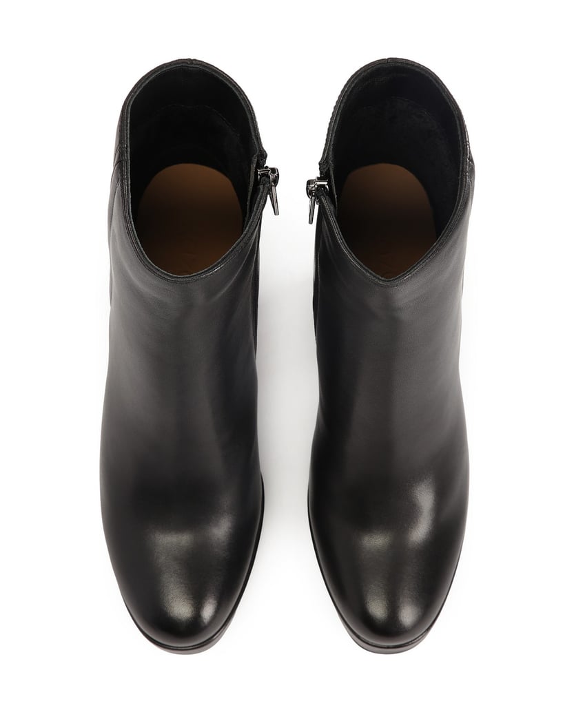 Kazar-Klassische-Lederstiefel-mit-Absatz-schwarz