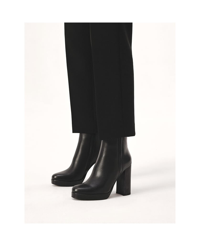 Kazar-Klassische-Lederstiefel-mit-Absatz-schwarz